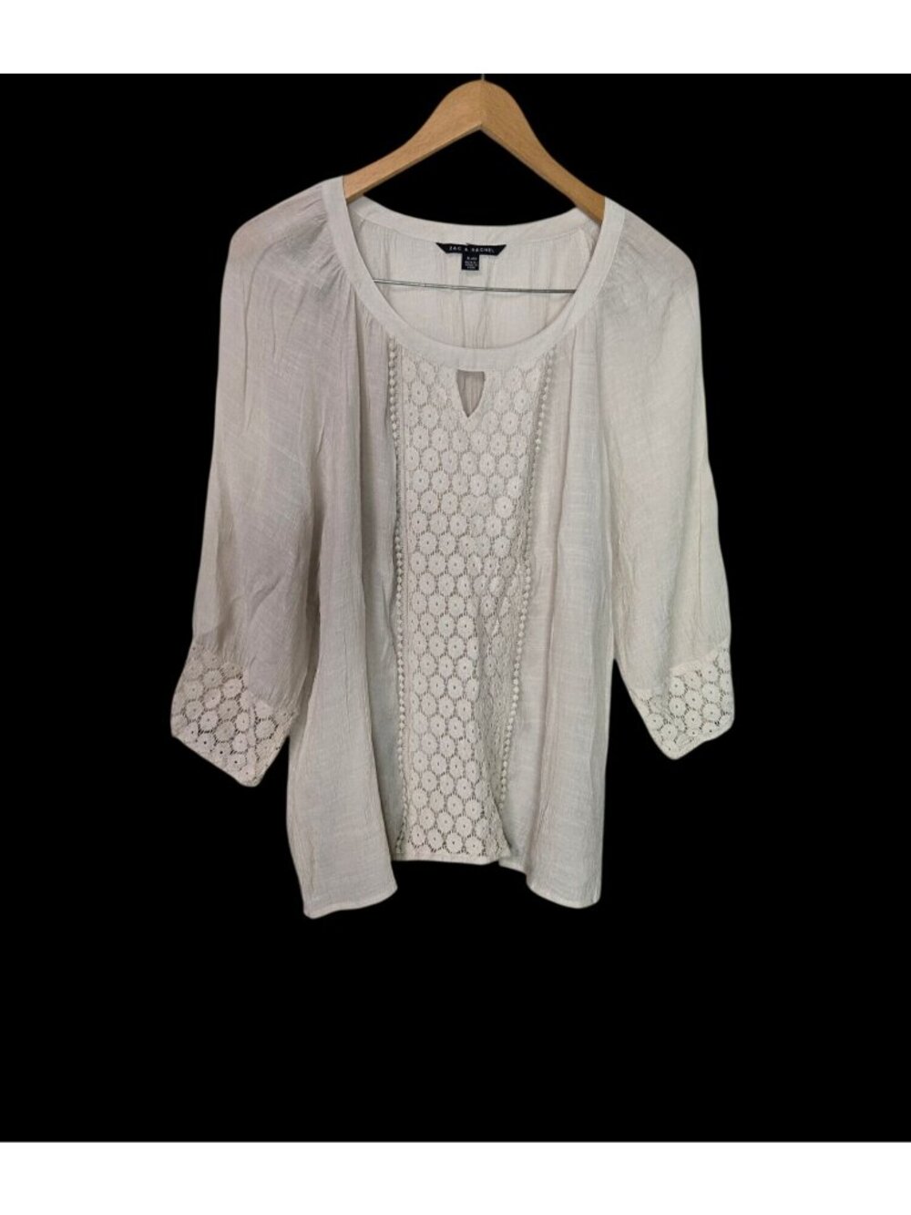 Women's Zac & Rachel Boho Blouse Flowy Hippy Top - Picture 9 of 9